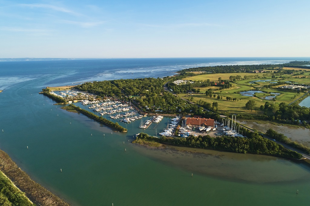 Hafen-Grado-Italien-Vogelperspektive