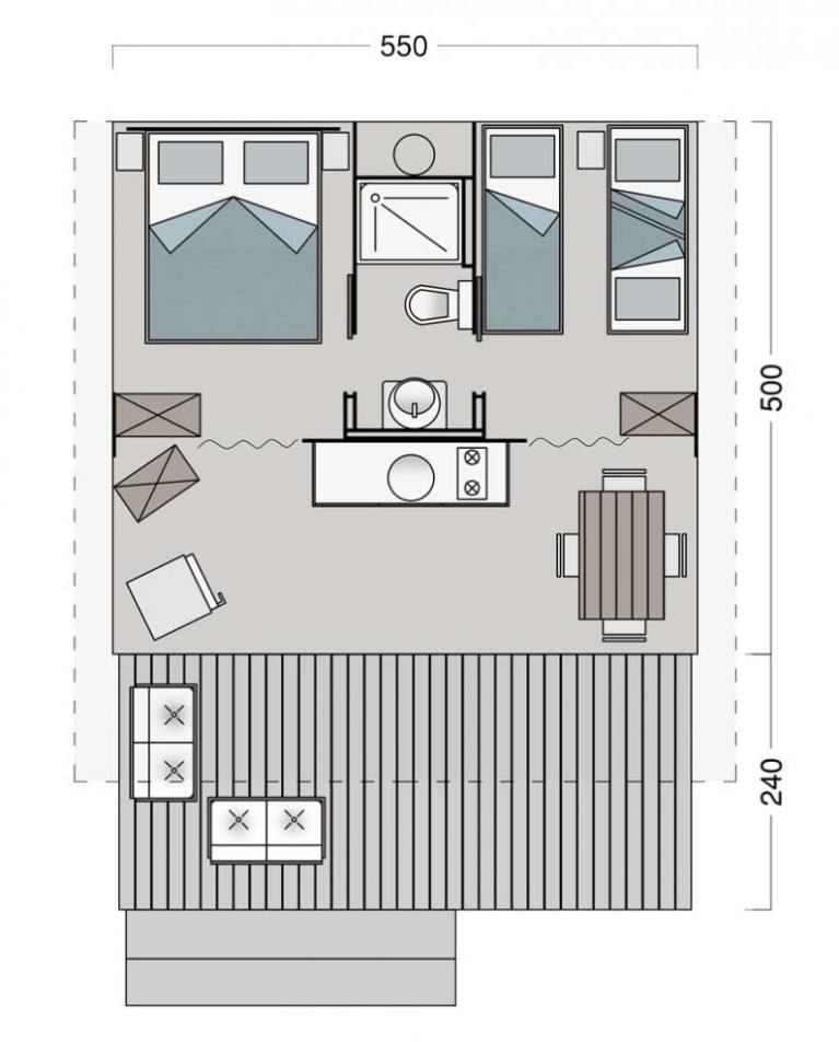 Sereno Camping Holiday Wood Tent Glamping