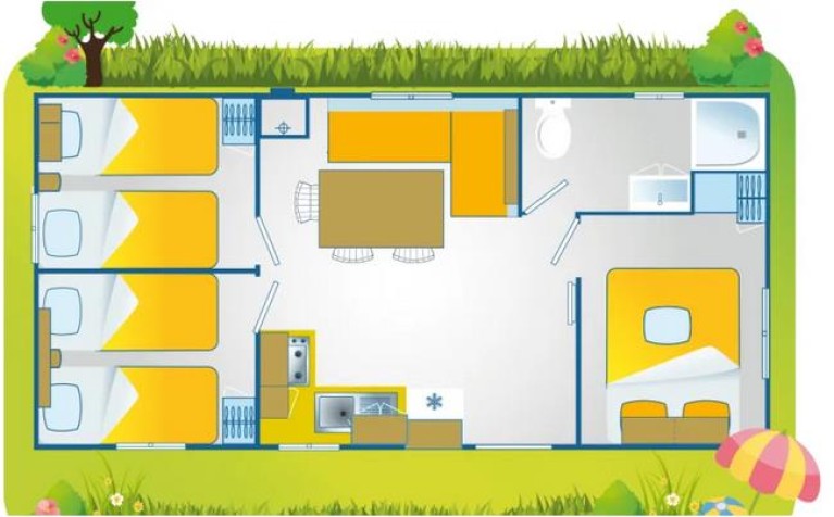 Porto Cesareo Camping Mobilehome Happy Premium