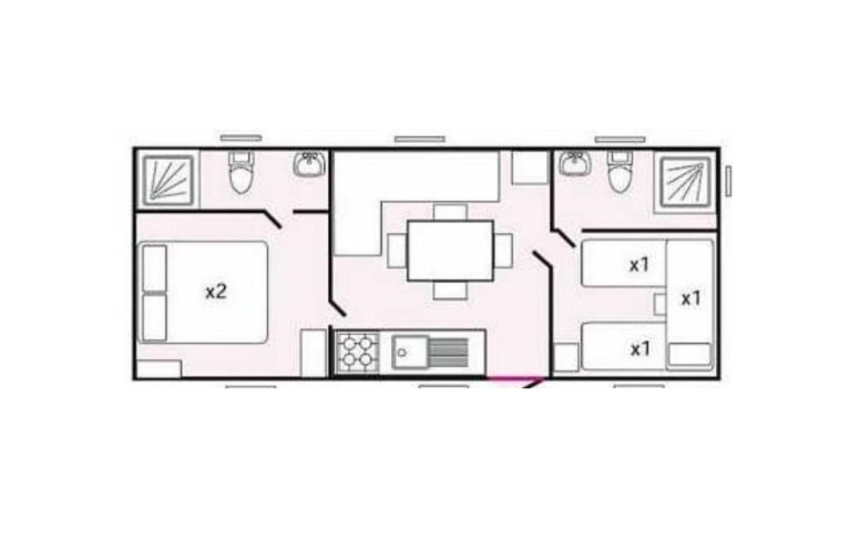 Ferienpark Fontanelle Mobilehome Standard Plus 8x3