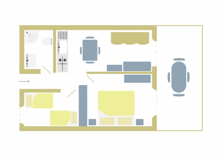 Residenz Campi Dreizimmer-Wohnung Trilo A3