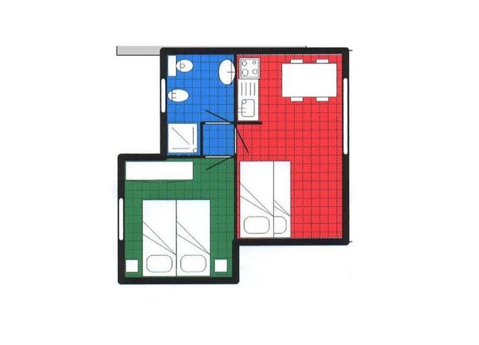 Residenz San Giorgio Zweizimmer-Ferienhaus Tipo 1-B 