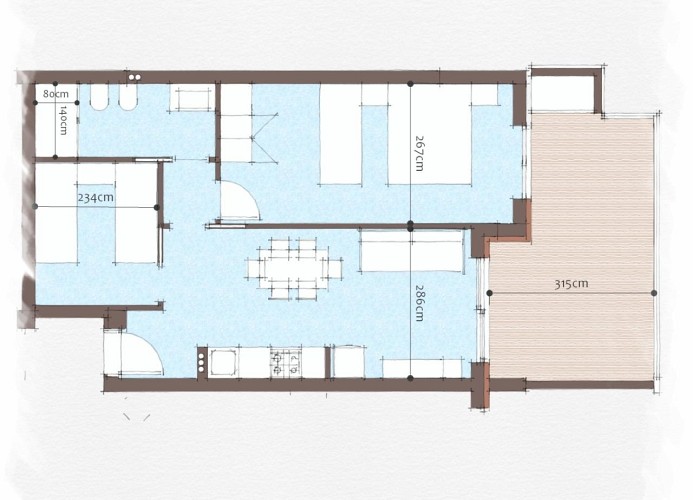 Residenz Shedir Dreizimmer-Wohnung C