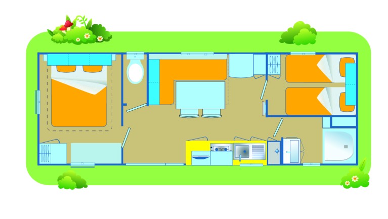 Camping Castell Montgri Mobilehome Happy Comfort