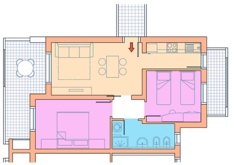 Villaggio A Mare Dreizimmer-Wohnung Trilo Pool I6