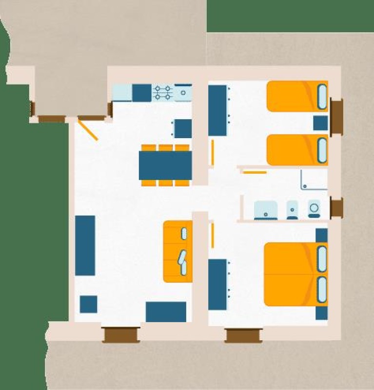 Residenz Onda Blu Dreizimmer-Wohnung Trilo Superior