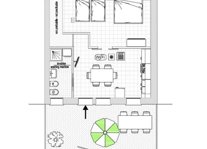 Residenz Arcobaleno Zweizimmer-Wohnung Ostrica