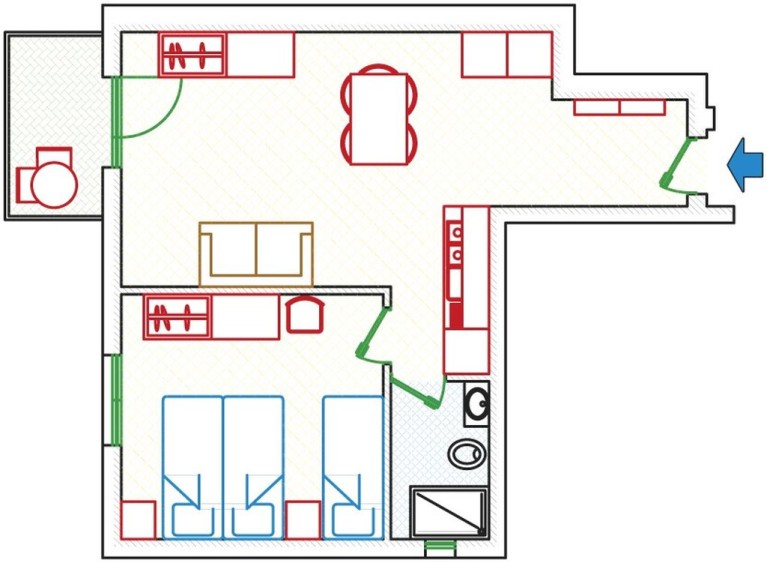Residenz Katja Dreizimmer-Wohnung Tipo C