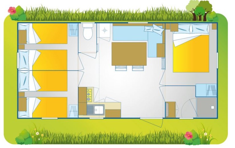 Ferienanlage Manacore Mobilehome Happy Premium Meerblick hillside