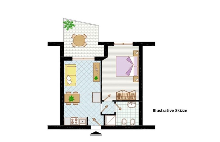 Planetarium Resort Zweizimmer-Wohnung Bilo B4