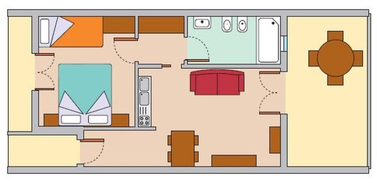 Residenz MareBlu Zweizimmer-Wohnung Bilo C