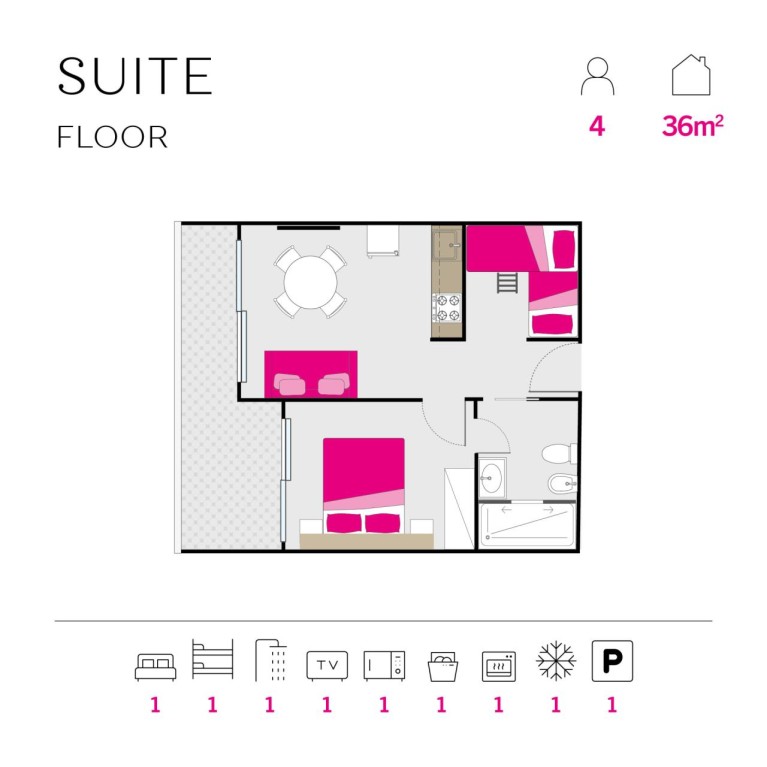 Ferienanlage Isaresidence Dreizimmer-Wohnung Prestige Suite Floor