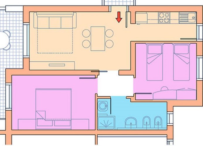 Villaggio A Mare Dreizimmer-Wohnung Trilo IR6