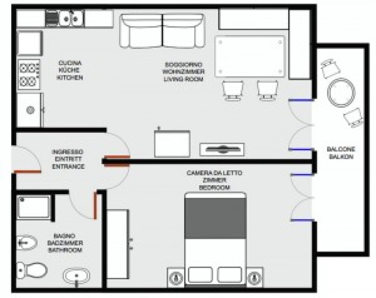 Residenz Palafitte Zweizimmer-Wohnung