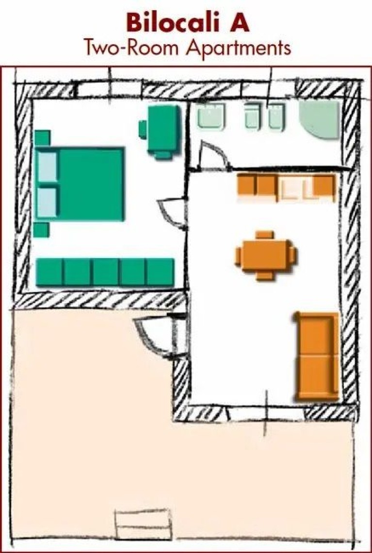 Due Ponti Village Zweizimmer-Wohnung Bilo A