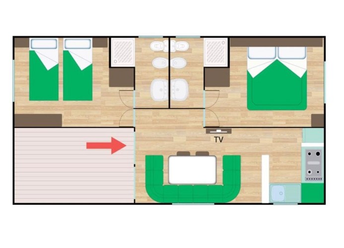 Feriendorf Pino Mare Mobilehome Acquamarina 54 