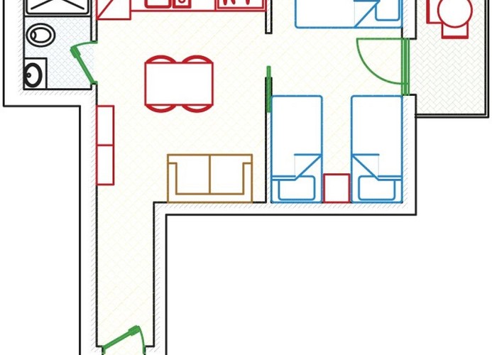 Residenz Katja Zweizimmer-Wohnung Tipo B 