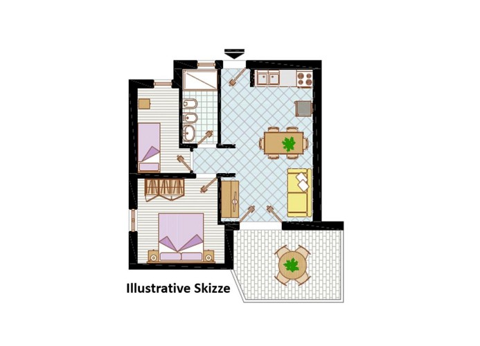 Residenz Euro Club Dreizimmer-Wohnung Trilo C6