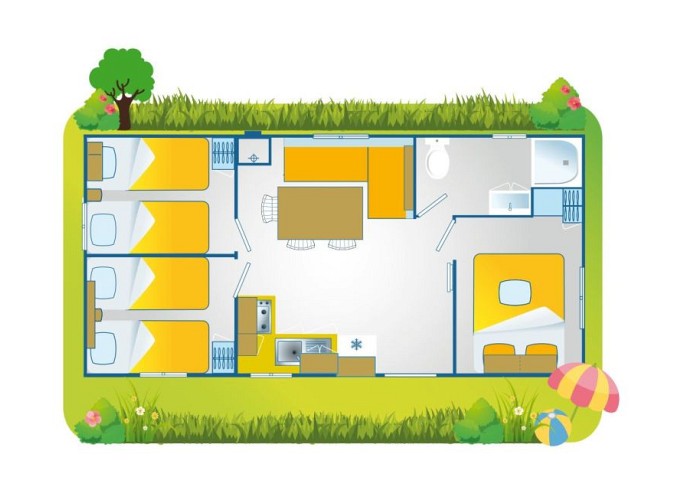 Ferienpark FreeBeach Mobilehome Happy Premium