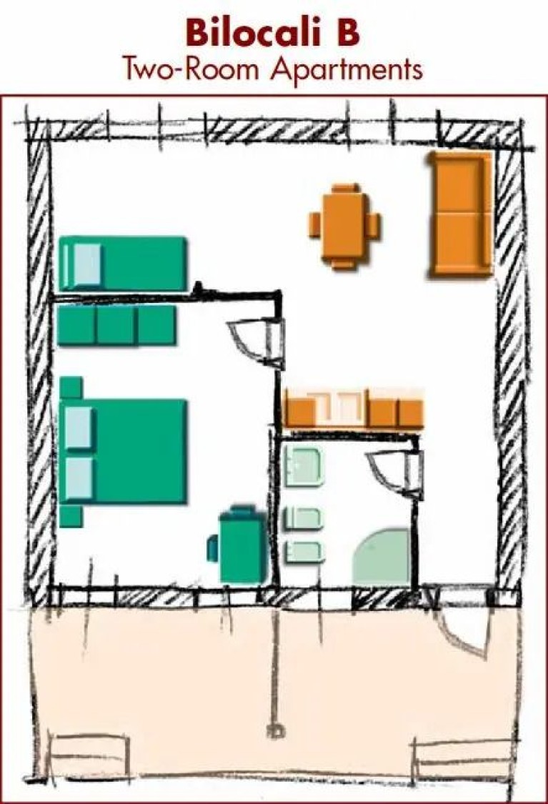 Due Ponti Village Zweizimmer-Wohnung Bilo B