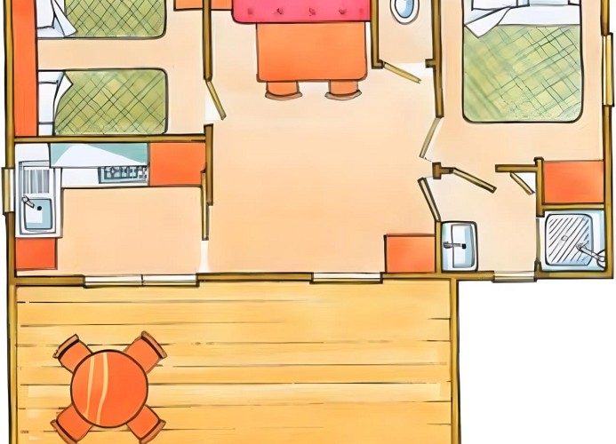 Ferienpark Cesenatico Mobilehome Cottage Riviera 