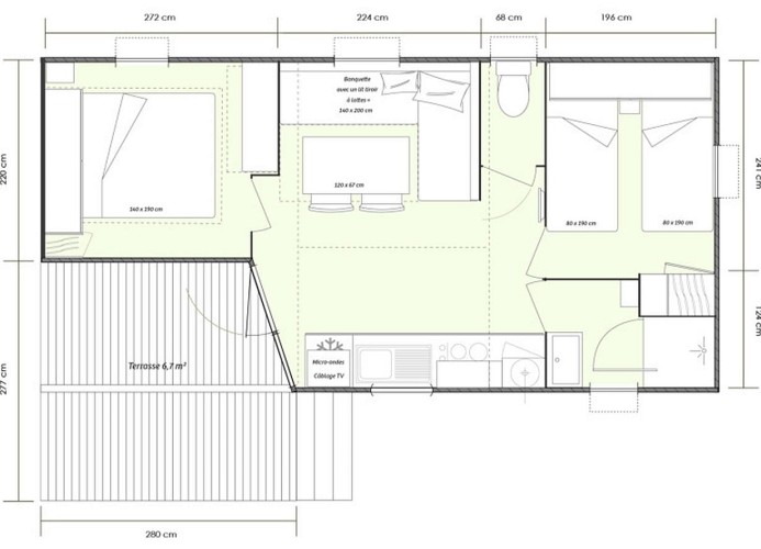 Feriendorf Els Pins Mobilehome Premium 2AC 