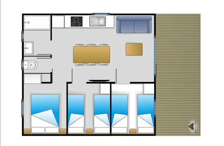 Feriendorf Els Pins Mobilehome Plus 3AC