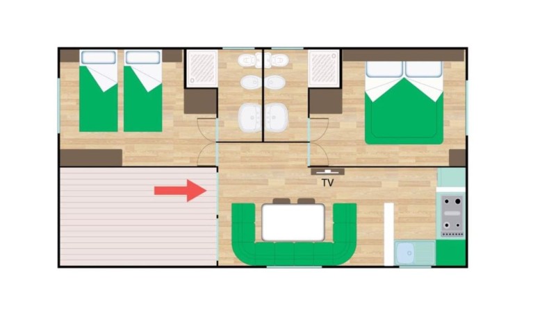 Feriendorf Pino Mare Mobilehome Acquamarina 54