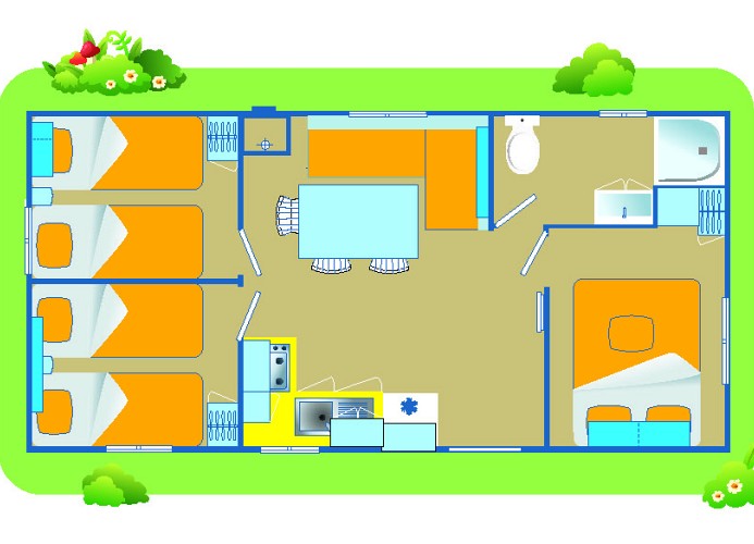 Ferienpark San Francesco Caorle Mobilehome Happy Premium