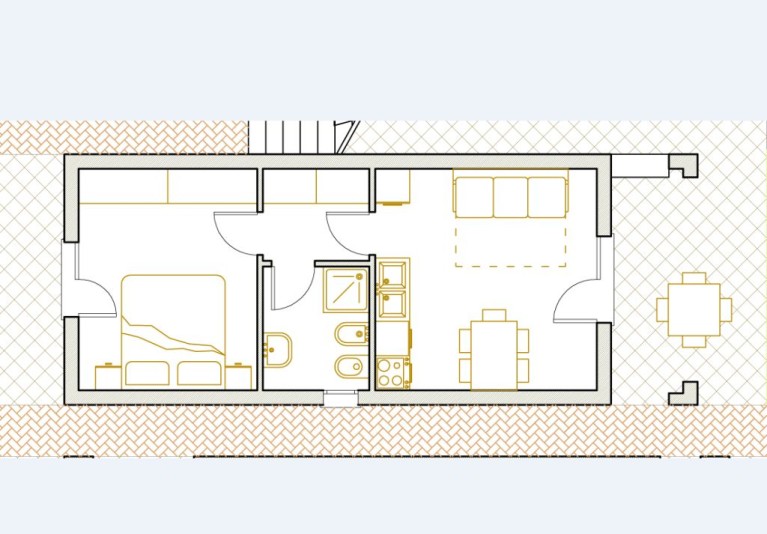 Residenz Borgo dell 'Ulivo Zweizimmer-Reihenhaus Tipo B