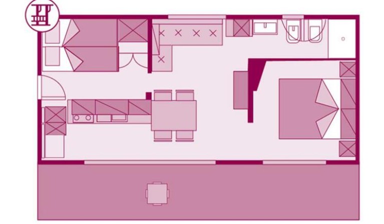 Ferienanlage Piani di Clodia Mobilehome Romeo