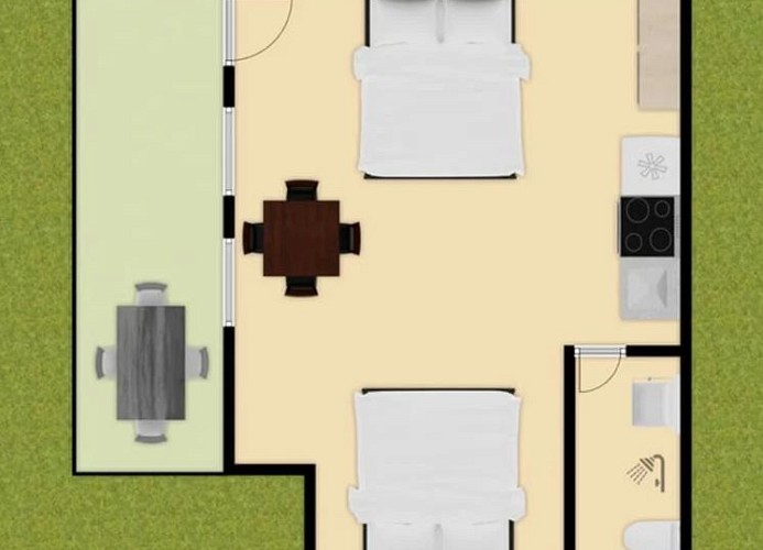 Camping La Conchiglia Bungalow Bouganville