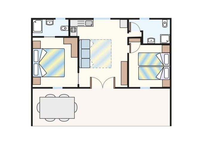 Ferienpark Rosapineta Bungalow B6K PET