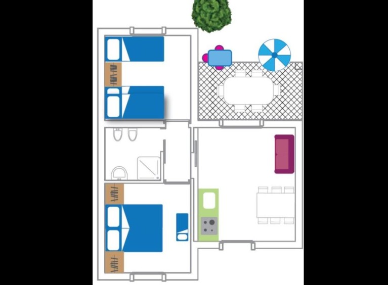 Ferienpark BelVedere Wohnung Family für 6 Personen