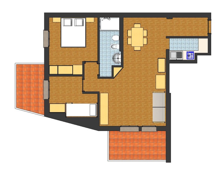 Residenz Monica Dreizimmer-Wohnung Triplo Comfort