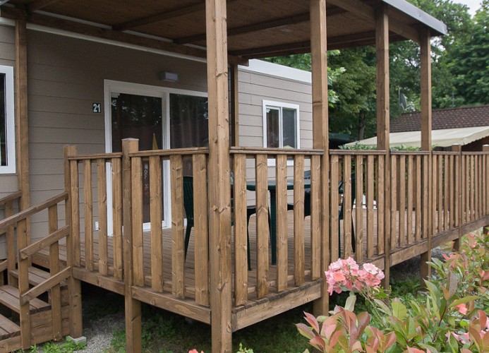 Camping Smeraldo Dormeletto Mobilehome Luxury mit Seeblick